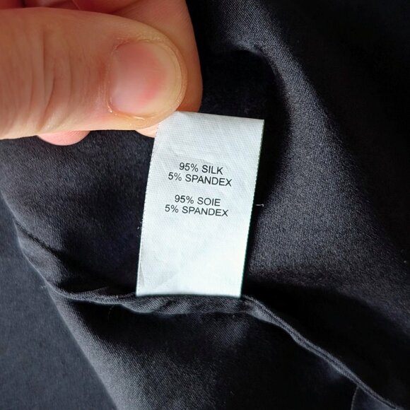 Ramy Brook Samantha V-Neck Tank Top Silk Black small - Picture 6 of 7